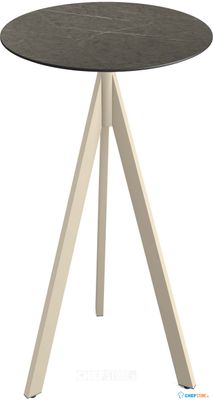 Essentials Infinity Tripod Statafel Zand Frame + Midnight Marble HPL 70 cm - 140061670