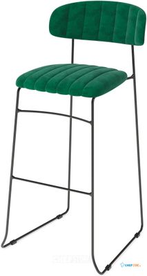 Mundo Barstoel green - Velour - fire retardant - 46,5x49x105cm (bxtxh) - 53103 - veba 53103