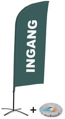 Syna Beach Flag Alu Wind Complete Set Ingang Grijs Nederlands Kruisvoet - BFAW310-CB30-WB-I122