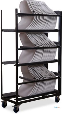 Essentials Keeve Zitting Trolley, voor 60 Zittingen, 53,5x120,5x195cm (LxBxH), T92010