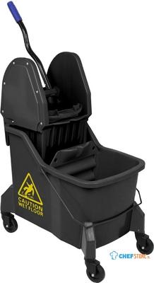 Jantex JB545 mopemmer met twee compartimenten en pers geel 30Ltr