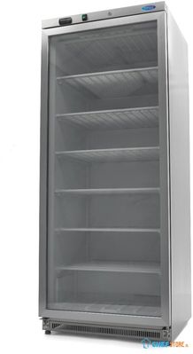 Maxima Vrieskast - 600 L - RVS - met Glazen Deur - 09405035