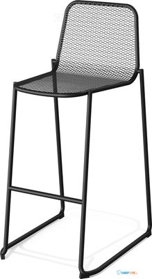 Essentials Mase Barkruk Metaal Stapelbaar Zwart - 50871