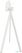 Essentials Infinity Tripod Statafel Wit Frame + Tropical Wood HPL 70 cm - 140051270 2