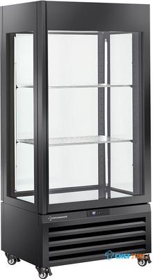 Diamond FULL Glazen Vitrine" 600 Liter 1 Niveau + 2 Planken Geventileerd WINE ZWART - MAX/609-VB 1