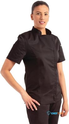 Chefs Work Springfield dames koksbuis zwart | BB051-XXL