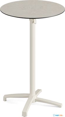 Feros 119091870 X Cross - Bartafel onderstel zand + Sand stone HPL Tafelblad Ø70 cm