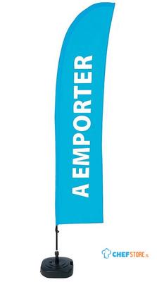 Syna Beach Flag Budget Wind Complete Set Take Away Blauw Frans - BFBL-WT21-17-I593