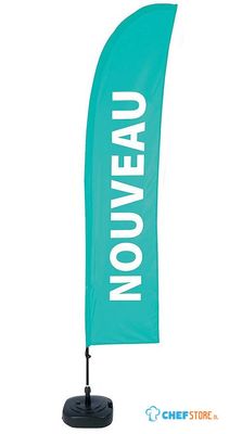 Syna Beach Flag Budget Wind Complete Set Nieuw Turqoise Frans - BFBL-WT21-17-I499