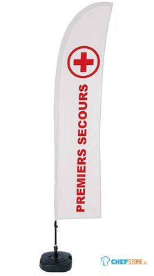 Syna Beach Flag Budget Wind Complete Set EHBO Frans - BFBL-WT21-17-I509