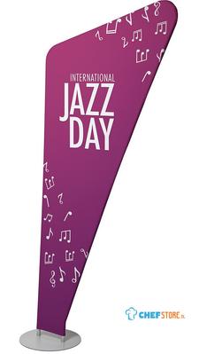 Syna Zipper-Banner Triangle Print Enkelzijdig - ZWBT-LG