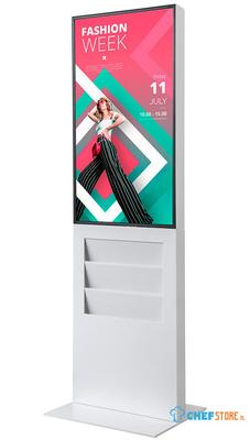 Syna Digitale Smart Line Totem Rack 6 X A4 met 43" Samsung Scherm Wit - DITTOTEMR43C9003ESF