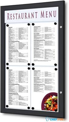 Syna Outdoor Menubord met Logo Paneel 4x A4 Staand - SCZ4XA4C9005