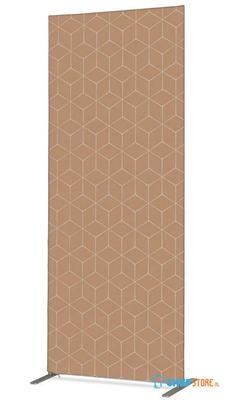 Syna Scheidingswand Textiel Deco 85-200 Dubbelzijdig Hexagon Beige - ZBSLIM085-200-DSI12