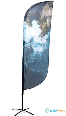 Syna Beach Flag Alu Paddle Print 89 X 345 cm Enkelzijdig - BFAP345G