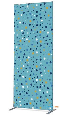 Syna Scheidingswand Textiel Deco 85-200 Dubbelzijdig Stippen Blauw - ZBSLIM085-200-DSI1
