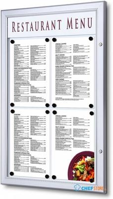 Syna Outdoor Menubord met Logo Paneel 4x A4 Staand - SCZ4XA4