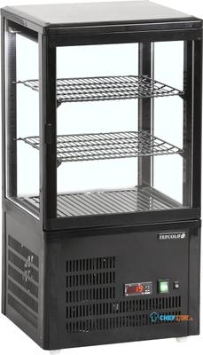 TEFCOLD Glazen Koelvitrinecountertop voor Presentatie en Bewaren - UPD60-BLACK