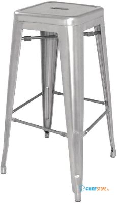 Bolero Zilver Stalen Bistro Barkruk - Bolero DL876