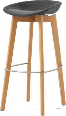 Feros 506F159533 Keeve - Barkruk lage kuip met stapelbaar frame - Gestoffeerde zitting