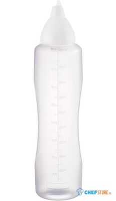 Aravent transparante anti-drup knijpfles 1ltr | CW114