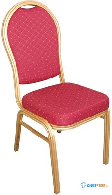 Bolero banketstoel met ovale rug rood (4 stuks) | U525