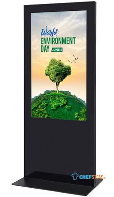 Syna DISTOTEMBL65ESFT Digitale Totem Slim Zwart met 65" Samsung Scherm en Touchfolie