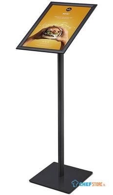 Syna Menustandaard Design Standaard Zwart 25 mm Rechte Hoeken A3 - MBA3G25C9005