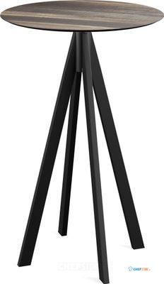 Infinity Statafel Zwart Frame + Tropical Wood HPL 70 cm - Essentials 120041270