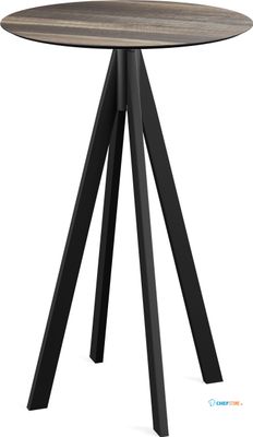 Infinity Statafel Zwart Frame + Tropical Wood HPL 70 cm - Essentials 120041270