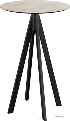 Infinity Statafel Zwart Frame + Moonstone HPL 70 cm - Essentials 120041370