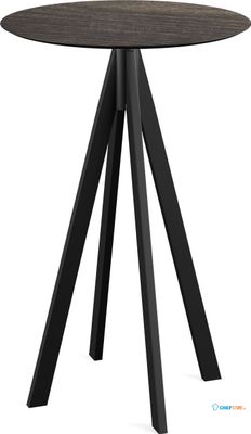 Infinity Statafel Zwart Frame + Riverwashed Wood HPL 70 cm - Essentials 120041470