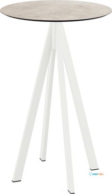Infinity Statafel Wit Frame + Moonstone HPL 70 cm - Essentials 120051370