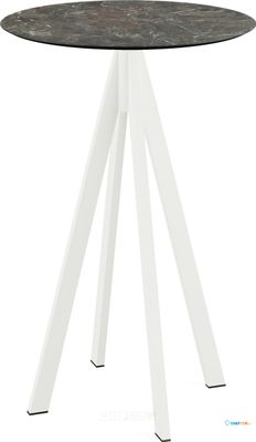 Infinity Statafel Wit Frame + Galaxy Marble HPL 70 cm - Essentials 120051570