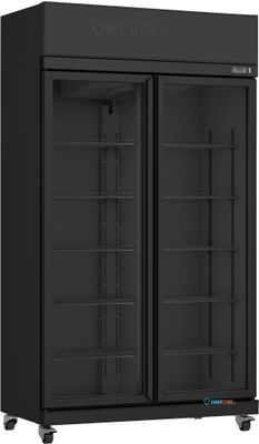 CombiSteel KOELKAST 2 GLASDEUREN ZWART - 7455.3150