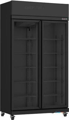 CombiSteel KOELKAST 2 GLASDEUREN ZWART - 7455.3150