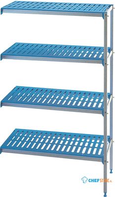 Diamond Hoekrek in geanodiseerd aluminium GN 4 niveau's "Modular Rack | RAA/345-4/EF 1