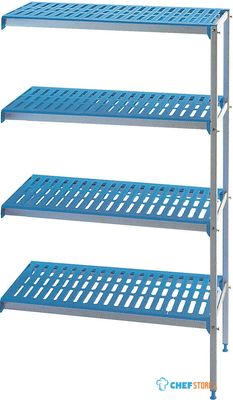 Diamond Hoekrek in geanodiseerd aluminium GN 4 niveau's "Modular Rack | RAA/465-4/EF 1