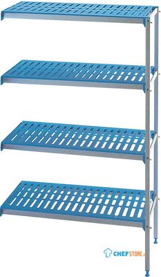 Diamond Hoekrek in geanodiseerd aluminium 4 niveau's "Modular Rack" | RAA/484-4/EF 1