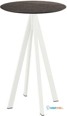 Infinity Statafel Wit Frame + Riverwashed Wood HPL 70 cm - Essentials 120051470