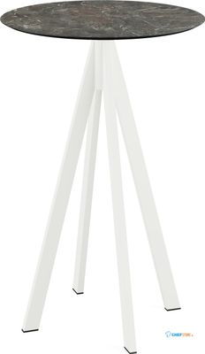 Infinity Statafel Wit Frame + Galaxy Marble HPL 70 cm - Essentials 120051570