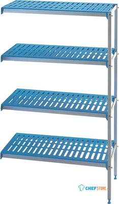 Diamond Hoekrek in geanodiseerd aluminium 4 niveau's "Modular Rack" | RAA/084-4/EF 1