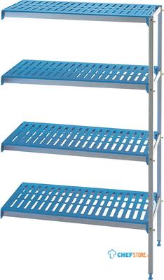 Diamond Hoekrek in geanodiseerd aluminium GN 4 niveau's "Modular Rack" | RAA/085-4/EF 1