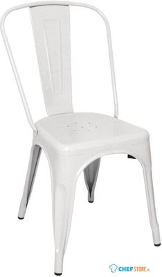 Bolero Bistro Stalen Bijzetstoel Wit (4 Stuks) - GL332