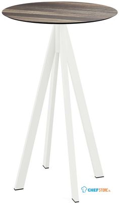 Infinity Statafel Wit Frame + Tropical Wood HPL 70 cm - Essentials 120051270