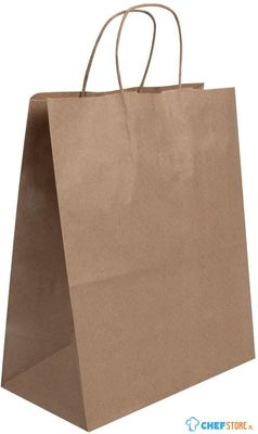 Fiesta Compostable HY766 Fiesta Recycleerbare Twist Handle Bruine Papieren Tassen Groot (250 stuks)