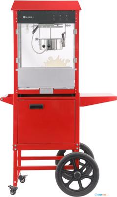 HENDI 282830 Popcornmachine met kar, , Rood, 220-240V/1155W, 940x510x(H)1553mm