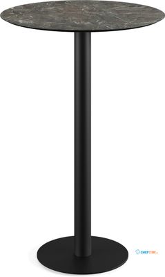 Urban Statafel Zwart Frame + Galaxy Marble HPL 70 cm - Essentials 130041570