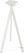 Essentials Infinity Tripod Statafel Wit Frame + Tropical Wood HPL 70 cm - 140051270 3