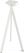 Essentials Infinity Tripod Statafel Wit Frame + Tropical Wood HPL 70x70 cm - 140051277 3